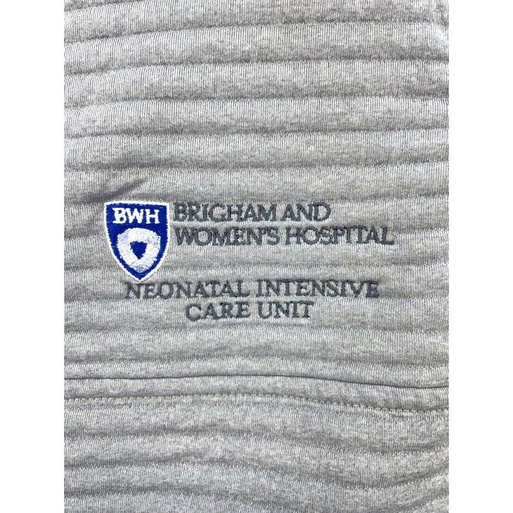 L.L.Bean Fleece Pullover Women's L Gray Hospital Logo Brigham Casual Warm - Picture 5 of 11